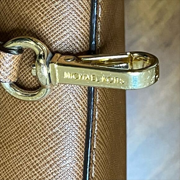 Michael Kors Acorn Brown Leather Tote Bag - Picture 11 of 14